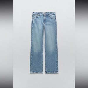 Zara Low rise straight jeans